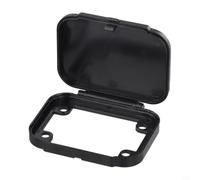 50A Flush Mount Bracket Panel Cover for Caravan Socket - High Current Connector Base for RV Boat Yacht Bus - Black Plastic Housing(1pcs)