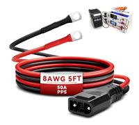 50A PPS Expansion Adapter Cable 8AWG 5FT Fit for EF EcoFlow Delta 2/2 Max/3/3 Plus,Wave 3,Compatible with Server Rack Battery,Support Bidirectional Fast Charge,Suitable for Home Energy Storage,Backup