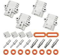 50A Quick Connector 600V Robust Forklift Power Link for RV for motorhome Essentials - High Conductivity Inverter Cable Coupler Waterproof Housing Grey 2 Sets