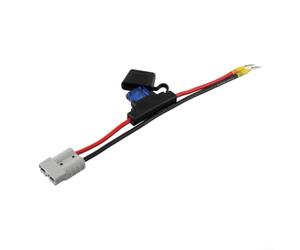 50Amp Automotive for battery Cable 30cm 8AWG Twin Core Extension Wire with 60A Fuse & M8 Ring Terminals for EV Solar Power Distribution Red Black