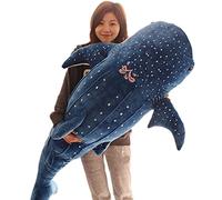 50cm-100cm Cartoon Blue Shark Stuffed Plush Toys Big Fish Whale Baby Soft Animal Pillow Dolls Children Birthday Christmas Gifts-100cm
