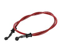 50cm - 200cm Brake Oil Gas Line Pipe, Motorcycle Braided Steel Brake Clutch Oil Hoses Line Pipe Colorful Motorcycle Pit Dirt Bike Enduro Motocross Street Bikes(900mm-Red)