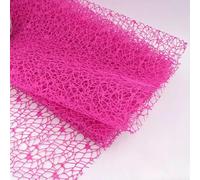 50cm * 4.5m Flower Wrapped Yarn DIY Handmade Floral Products Jacquard Hollow Mesh Yarn Packaging Paper(Rose Red)