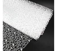 50cm * 4.5m Flower Wrapped Yarn DIY Handmade Floral Products Jacquard Hollow Mesh Yarn Packaging Paper(White)