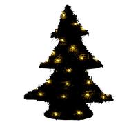 (50cm - 40 LED's) Artificial Christmas Tree Green White Light Up LED