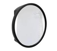 50cm Bathroom Round Mirror Cabinet Bathroom Wood Cabinet Single Mirrored Door Wall Mounted Bathroom Mirror With 2-shelf(Black)