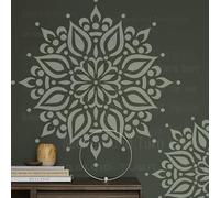 50cm Big Large Mandala Round Exotic Stencils To Paint On The Wall Reusable Template Plaster Decorative Furniture Decor For Walls Painting Large Decorate Floor Brick Putty