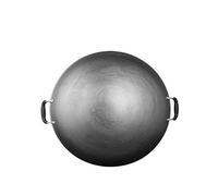50cm Cast Iron Wok Traditional Round Bottom Shallow Concave Cooking Pan Ideal for Stir Frying Searing and Sautéing Durable Household Kitchen Essential