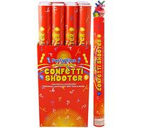 50cm Confetti Shooter Party Time. Pack of 12 Shooters