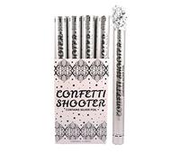 50cm Confetti Shooter Silver Foil. Pack of 6 Shooters.