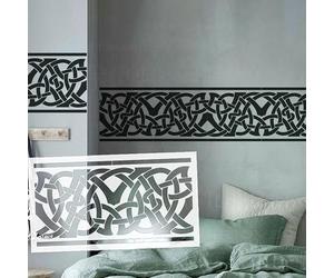 50cm Damask Border Celtic Divider Stencils for Walls Templates to Paint Decorate Painting Reusable Crafts Template Decorative Patterns S407