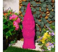50cm Garden Gnome Constructed from durable polystone and a colorful painted finish, the yard decoration is weatherproof and rust-resistant Decoration (Pink)