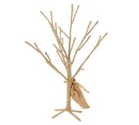 URBNLIVING 50cm Light Up LED 30 Lights Artificial Xmas Twig Tree Branches Jute Bag Gift (50cm Gold)