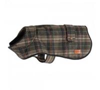 Ancol Heritage Green Check Dog Coat - Warm Fleece Lined Pet Jacket with Harness Hole and Leg Straps - Stylish Winter Apparel for Dogs - Large