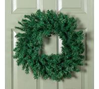 50cm Hanging Plain Green Christmas Wreath with 140 Tips