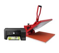 PixMax Large Sublimation T-Shirt Heat Press Machine & Printer, Clam Style, 50cm x 50cm, Red Red