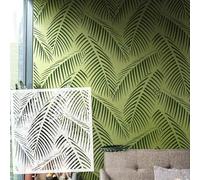 50cm Jungle Leaf Stencils Wall Custom Plaster Extra for Furniture Oversized Dimensional for Ceiling Reusable Tool Big Size for Floor Painting S684