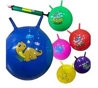50CM Kids Space Hopper Jump and Bounce Toy with Pump | Bouncy Ball for Children | Kids Outdoor Toys | Blue, Green, Pink, Red, Yellow