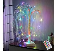 50cm LED Willow Twig Tree Light - RGB 16 Color Glowing Branch Table Lamp Night Light Fibre Optic Lamp with Remote Control for Christmas Wedding Party Bedroom Home Party Decoration
