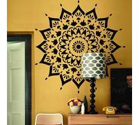 50cm Mandala Round Flower Lotus Stencils For Walls To Paint Reusable Painting Templates Decorate On The Wall Refrigerators Decor Furniture Decorative Big Electric Extra Large