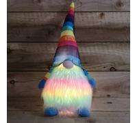 50cm Premier Battery Operated Lit Sitting Christmas Rainbow Gonk