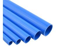 50cm PVC Water Pipe 25~50mm Red/Orange/Blue/Purple Aquarium Fish Tank Water Supply Pipeline Garden Irrigation Household PVC Pipe(Blue,Outer Diameter 20mm)