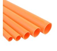 50cm PVC Water Pipe 25~50mm Red/Orange/Blue/Purple Aquarium Fish Tank Water Supply Pipeline Garden Irrigation Household PVC Pipe(Orange,Outer Diameter 20mm)