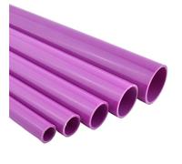 50cm PVC Water Pipe 25~50mm Red/Orange/Blue/Purple Aquarium Fish Tank Water Supply Pipeline Garden Irrigation Household PVC Pipe(Purple,Outer Diameter 50mm)