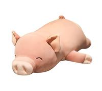 50cm Realistic Cartoon Pig Plush Toy Doll, Soft Stuffed Animal Hugging Pillow, Long Plush Pig Doll for Sleeping and Cuddling, Cute Plush Toy Cushion for Kids Bed or Sofa Decor