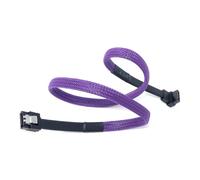 50cm SATA 3 III Locking Right Angled Plug to Plug 6Gb High Speed Braided Cable Lead, Compatible SATA HDD, SSD, CD Driver, CD Writer 1.6ft 1pcs