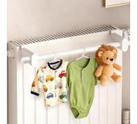 50cm Single Bar Radiator Drying Rack for Towels Linens and Indoor Laundry Use Designed for Radiators 0.3 to 2 Meters in Width (Single pole)