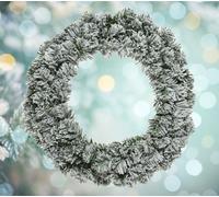 50cm Snowy Imperial Christmas Wreath Large Green Pine Festive Door Decoration