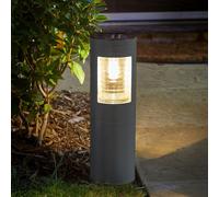 50cm Solar LED Metal Stake Post Bollard Outdoor Light | Garden Driveway Pathway