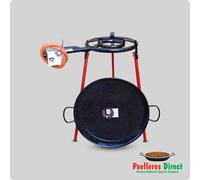 Authentic Spanish Paella Pan - 50cm Enamelled Steel Pan with 50cm Lid