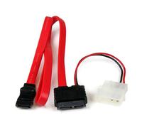 STARTECH - Flat SATA to SATA Lead with LP4 Power Cable Adaptor, 50cm
