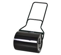 50cm Steel Garden Lawn Roller Push Pull w/ Fillable Cylinder Water Sand Plug Lawn Flatten Seed Sow Rolling Drum w/ Handle