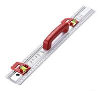 50cm Straight Aluminum Ruler with Two High Accuracy Bubble Levels for Woodworking, Construction, and Craft Applications (50 Cm)