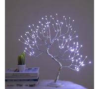 SHATCHI 50cm Tree Lamp Twig Tree 108 LEDs Cool White Birch Tree USB/Battery Operated Tabletop Bonsai Tree Wire Tree for Christmas Decorations