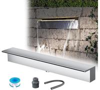 50cm Waterfall Spillway Blade Kit for Pond Garden Backyard Rockery No Pump Required Silver Waterfall Feature for Patio and Outdoor Decor