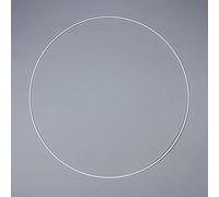 50cm White Bridesmaid Flower Hoop - Wedding Wire Ring Wreath Display