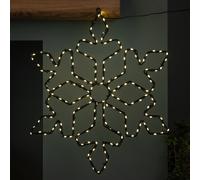 50cm x 44cm Light up FlexiBrights Christmas Snowflake with 165 Warm White LEDs