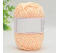 50colors 1 Roll 25g/roll 5Ply Milk Cotton Crochet Knitting Yarn for DIY Crafts Handmade Projects Doll Making (23 Apricot)
