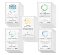 50Combo Korean Face Sheet Mask Gift Pack, Hydrating, Calming, Brightening, Smooting, Rejuvenating, EVE Vegan, Cica, Hyaluron, Retinol, Ceramide, Collagen