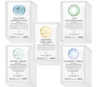 50Combo Korean Face Sheet Mask Gift Pack, Hydrating, Calming, Brightening, Smooting, Rejuvenating, EVE Vegan, Cica, Hyaluron, Retinol, Ceramide, Collagen