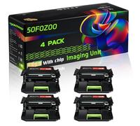 50F0Z00 Compatible for Lexmark Imaging Unit with Chip MS310d MS310dn MS310dw MS312dn MS312dnw Printers (4 Pack Black)