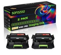 50F0Z00 Compatible for Lexmark Imaging Unit with Chip MS310d MS310dn MS310dw MS312dn MS312dnw Printers (2-Pack Black)