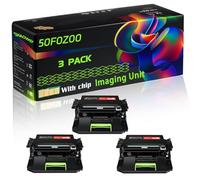 50F0Z00 Compatible for Lexmark Imaging Unit with Chip MS410dn MS415dn MS510dn MS610de MS610dn MS610dte Printers (3 Pack Black)