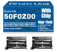 50F0Z00 for Lexmark MS310 MS312 MS315 MS410 MS415 MS510 MS610 MX310 MX410 MX510 MX511 MX610 MX611 Imaging Drum Unit,2PC-Black