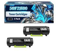 50F2H00 Toner Cartridges Compatible for Lexmark MS415dn MS510dn MS610de MS610dn MS610dte Printers, With Chip Large Capacity 6000 Pages (2-Pack Black)