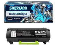 50F2H00 Toner Cartridges Compatible for Lexmark MS415dn MS510dn MS610de MS610dn MS610dte Printers, With Chip Large Capacity 6000 Pages (1 Pack Black)